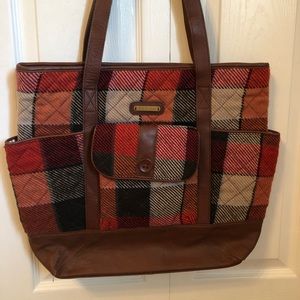 Vera Bradley flannel tote.